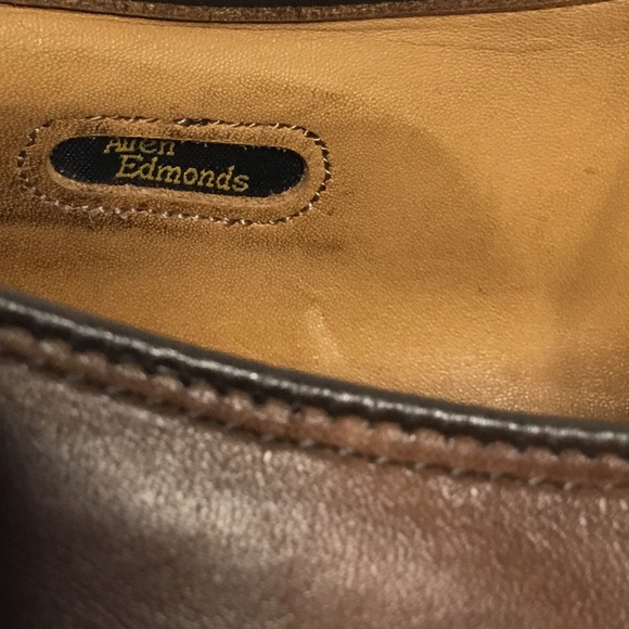 Allen Edmonds Men’s Brown Leather Kennett Split Toe Oxford Shoes Size 12D - Picture 9 of 10